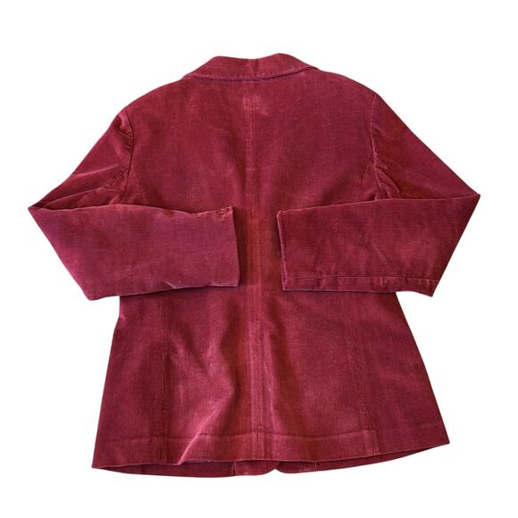 L.L.Bean Women's Corduroy Blazer Red Size 10 - Picture 2 of 6